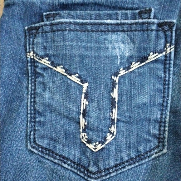 Vigoss THE DUBLIN SKINNY Jeans Size 9/10 Dark Blue OMBRE Fade - Picture 8 of 12